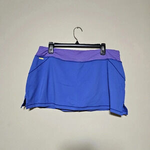 Lole Mini Skort Skirt Athletic Athleisure Women's Size XL Purple Stretch Tennis